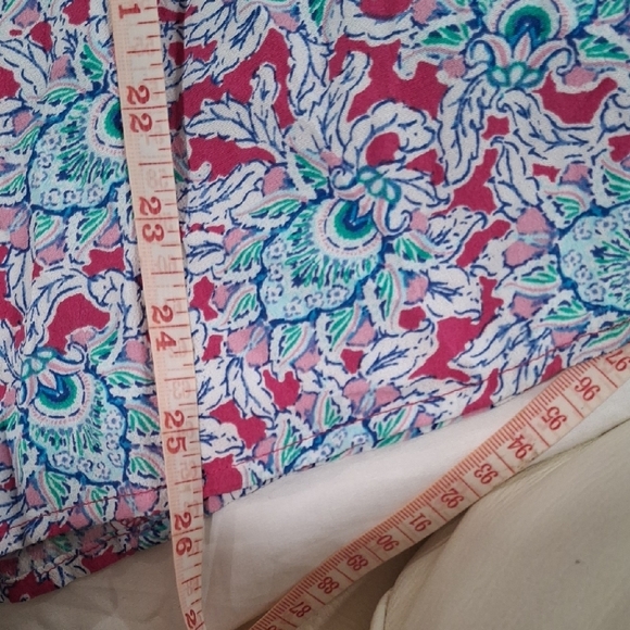 LOFT Women's Floral V-Neck Blouse - Blue and Red Size XL - Picture 7 of 9